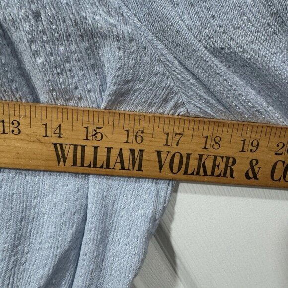 Women’s piccola bella blouse Off Shoulder Blue Summer Lightweight Bell Sleeves S - Picture 3 of 8